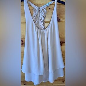 Naked Zebra Cream Layered Sleeveless Blouse